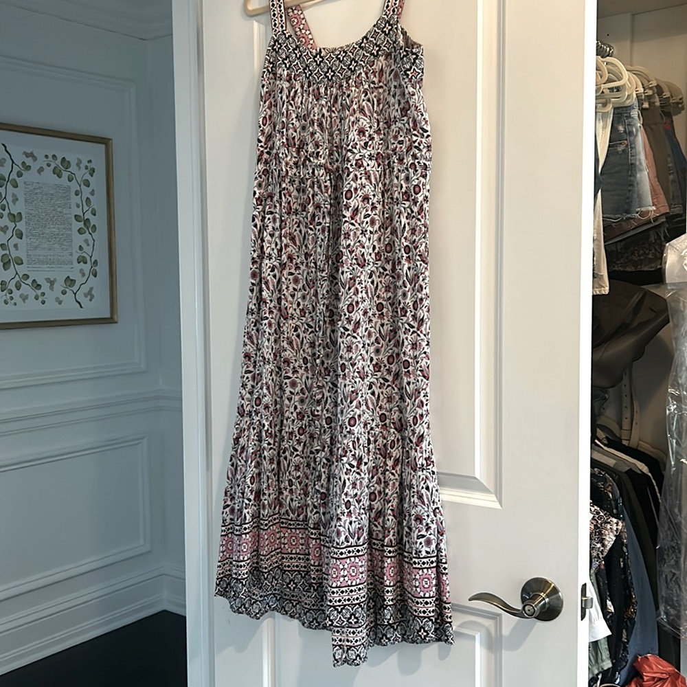 Xirena Floral Patterned Hi/Low Midi Dress
